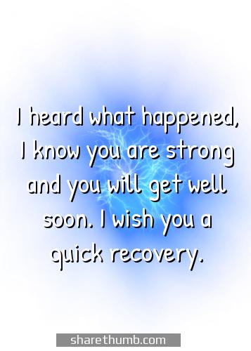 message for a quick recovery